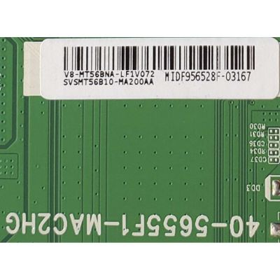 MAIN PARA TV HKPRO / NÚMERO DE PARTE SVSMT56B10-MA200AA / 40-5655F1-MAC2HG / MT56F1 / V8-MT56BNA-LF1V072 / MIDF956528F-03167 / PANEL LVF490LGDX E1 / DISPLAY LC490DUY(SH)(A2) / MODELO HKP49SM9	 - Imagen 2